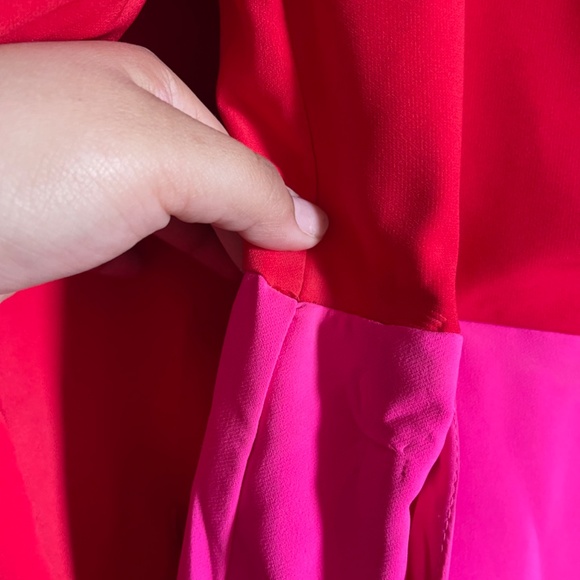 Fashion to Figure: Patrick Starr Collection Red and Pink Jumpsuit Size 2 - Picture 7 of 10